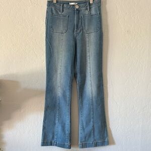 LC Lauren Conrad Super High Rise Flare Jeans – Light Wash, Size 10